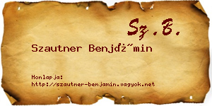 Szautner Benjámin névjegykártya
