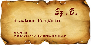 Szautner Benjámin névjegykártya