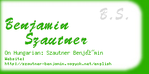 benjamin szautner business card